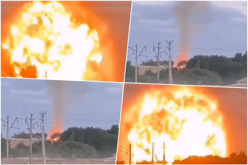 Jaka eksplozija raznijela vojno skladište (VIDEO)