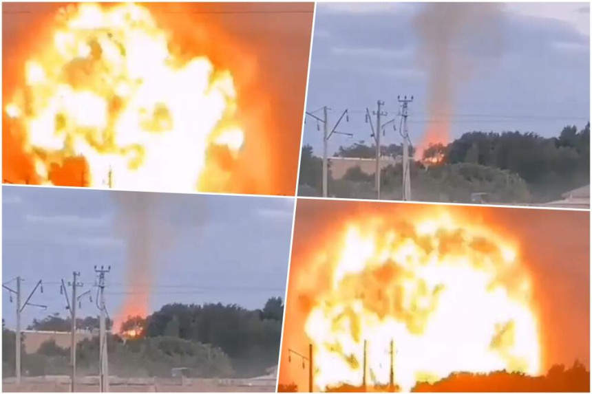 Jaka eksplozija raznijela vojno skladište (VIDEO)