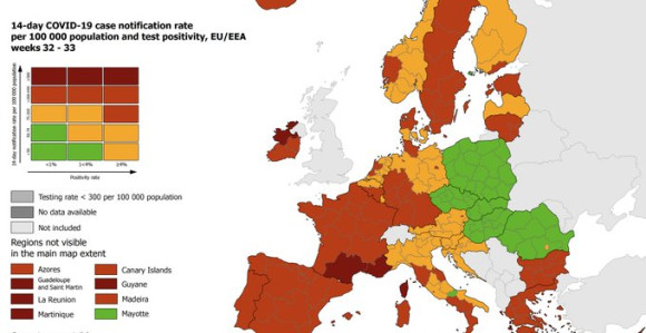 Nova korona-karta, cijela Hrvatska je narandžasta