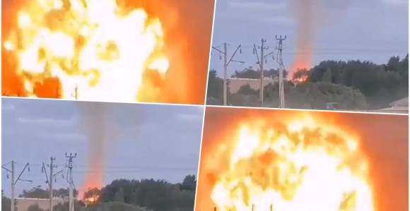 Jaka eksplozija raznijela vojno skladište (VIDEO)