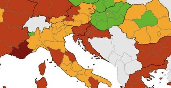 Evo kako izgleda COVID mapa zaraženih u Evropi