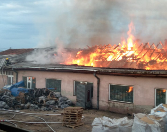 Gori fabrika peleta u Pirotu, akcija gašenja u toku