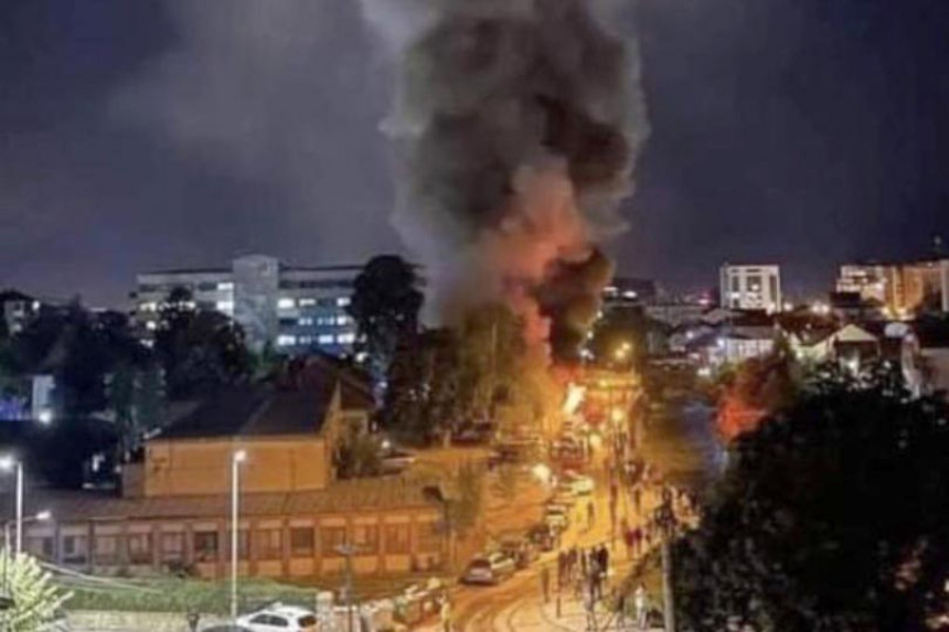 Objavljen snimak požara u kovid bolnici u Tetovu