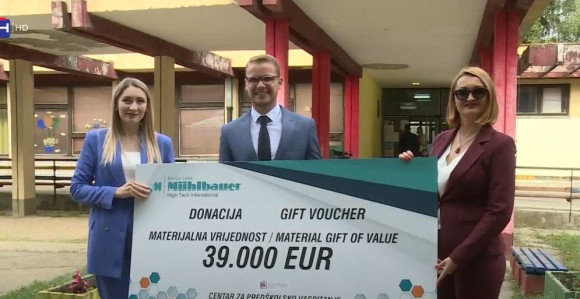 Донација компаније "Милбауер" за вртић "Плави чуперак"