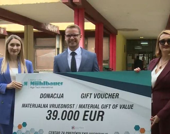 Donacija kompanije "Milbauer" za vrtić "Plavi čuperak"