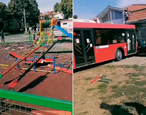 Evo kako je vozač izgubio kontrolu nad autobusom (VIDEO)