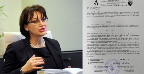 Čađin zahtjev 2015. godine odbila direktorica Agencije za lijekove iz SNSD-a