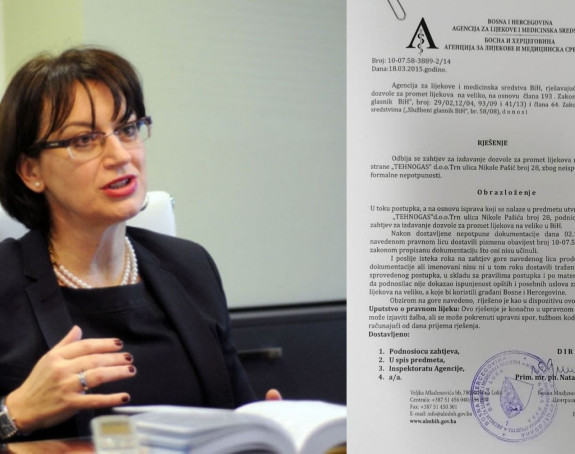 Čađin zahtjev 2015. godine odbila direktorica Agencije za lijekove iz SNSD-a