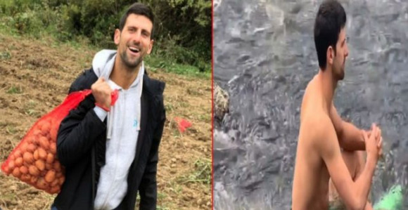 Novak Đoković vadi krompir, nosi drva, kupa se u potoku