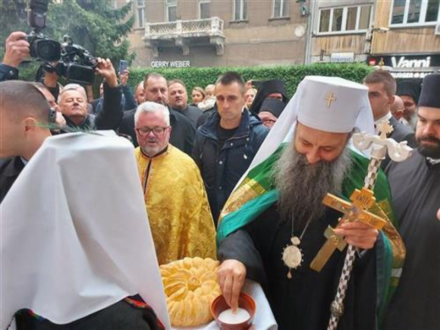 Patrijarh Porfirije stigao u Sabornu crkvu u Sarajevu
