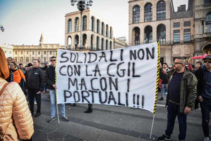 Protest u Milanu zbog uvođenja zelenih propusnica
