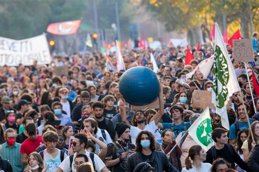 Samit G20: Protest u Rimu zbog klime i vakcina