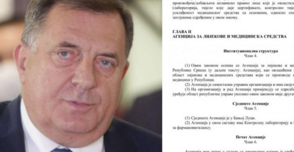 Topić: Zakon o Agenciji za lijekove Srpske je probni balon, nema prenosa nadležnosti