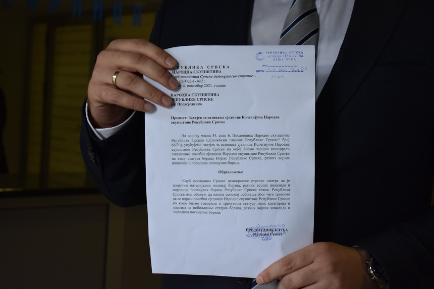 СДС тражи посебну сједницу НСРС о положају бораца