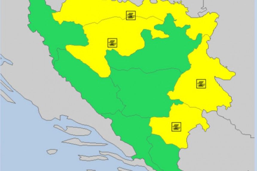 Za veći dio Srpske izdato upozorenje zbog magle