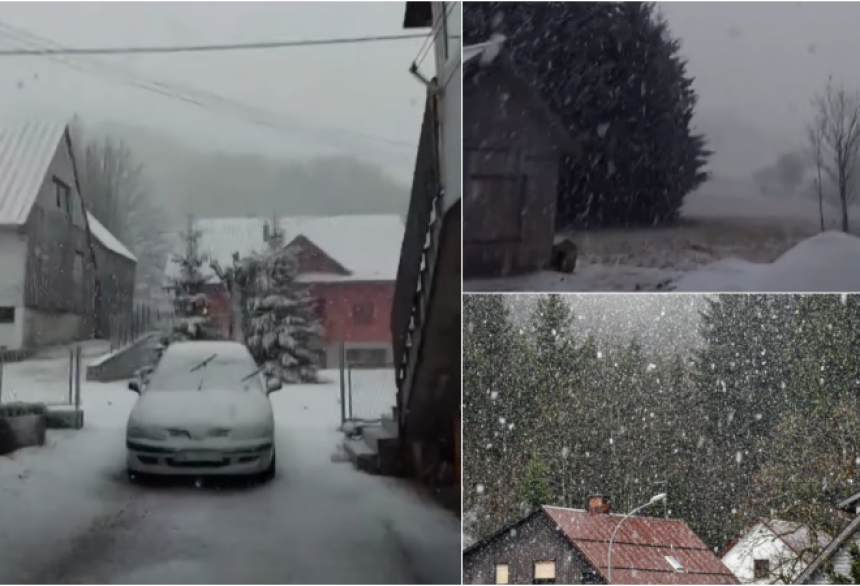 Hrvatsku obijelio prvi ovogodišnji snijeg (VIDEO)