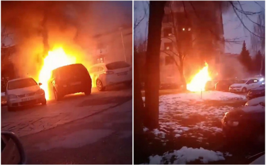 Сарајево: Изгорио аутомобил, пожар захватио још два