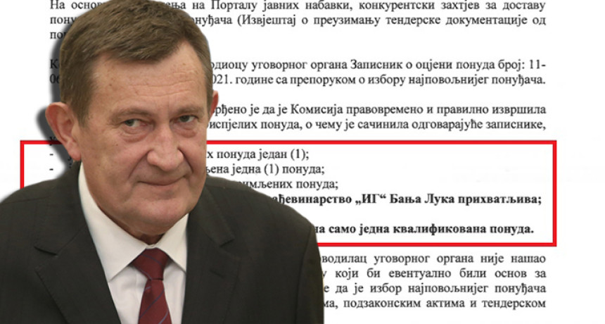 СНСД-ов министар потписао: Још један тендер за фирму повезану са Додиковим кумом