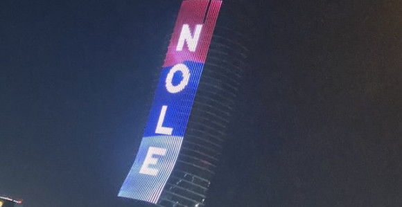 Podrška Đokoviću iz Srbije, zasijala kula Beograd