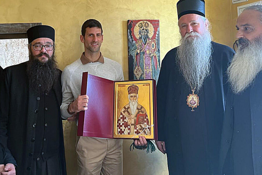 Novak Đoković u posjeti manastiru Ostrog