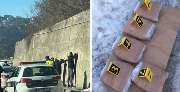 Uhapšena tri lica, iz vozila bacili vreću sa drogom
