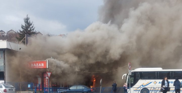 Veliki požar na Autobuskoj stanici u Sarajevu