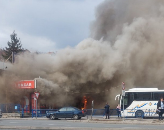 Veliki požar na Autobuskoj stanici u Sarajevu