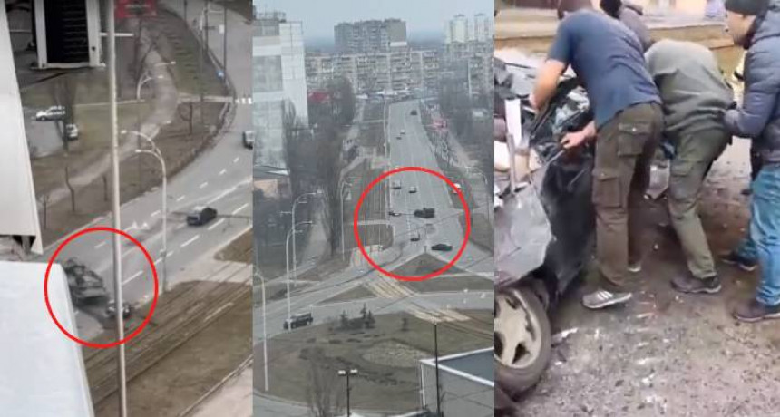 Vozač čudom preživio rusko oklopno vozilo