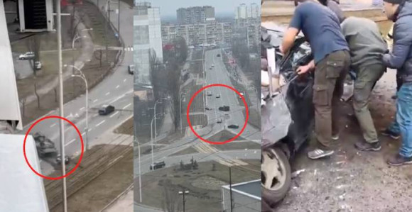 Vozač čudom preživio rusko oklopno vozilo
