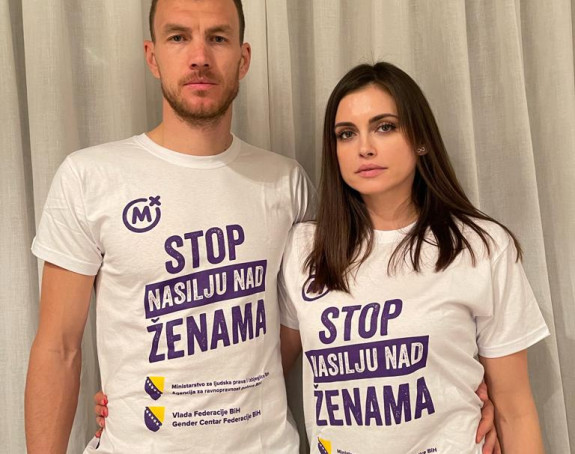 Edin Džeko sa suprugom Amrom podržao projekt “Stop nasilju nad ženama”