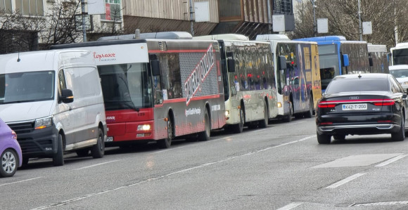 Protest upozorenja prevoznika javnog prevoza u BL