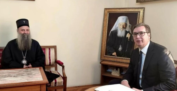 Vučić se sastao sa patrijarhom Porfirijem