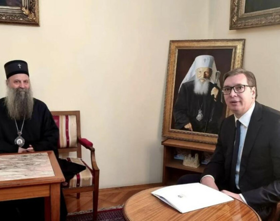 Vučić se sastao sa patrijarhom Porfirijem