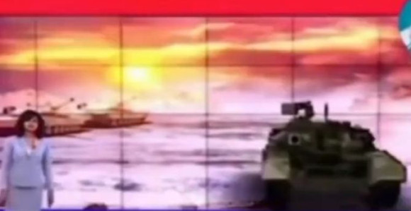 Ona čita vesti, a tenk sa video-bima ulazi u studio?! (VIDEO)