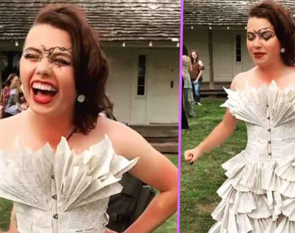 Napravila matursku haljinu od stranica omiljene knjige!