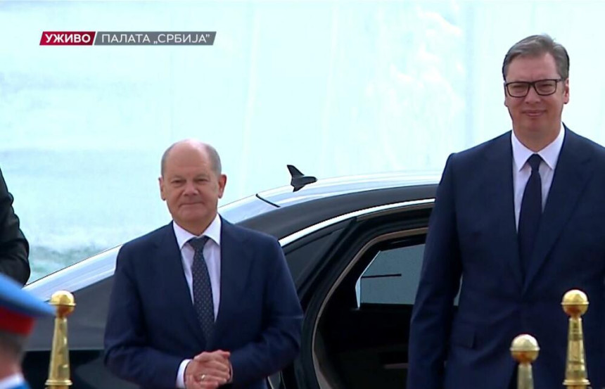 Predsjednik Vučić dočekao Šolca: Počeo sastanak