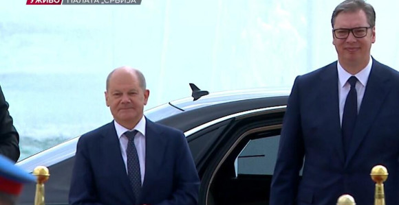 Predsjednik Vučić dočekao Šolca: Počeo sastanak