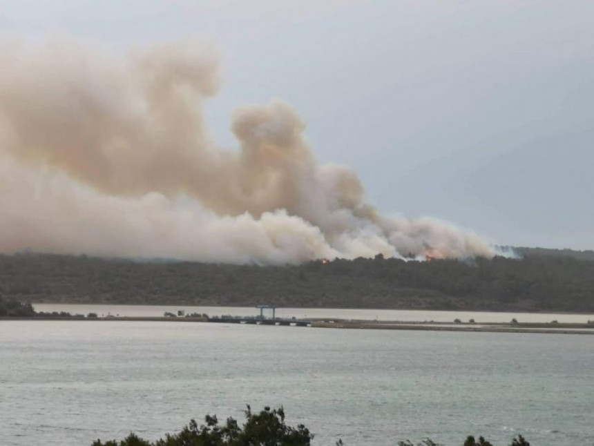 Велики шумски пожар у Истри - затворени путеви због дима