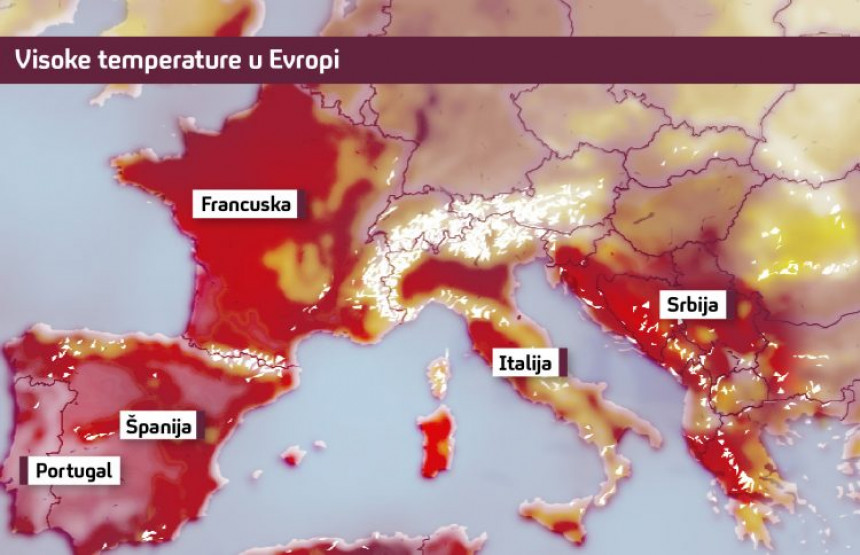 Nezapamćene vrućine dolaze i na Balkan ( +43 C)