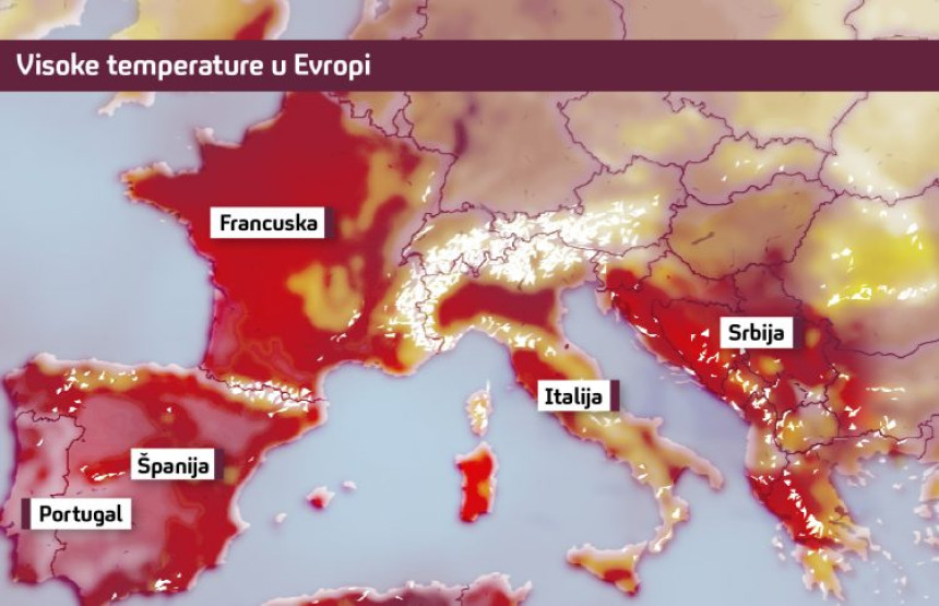 Незапамћене врућине долазе и на Балкан ( +43 Ц)