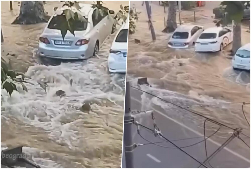 Haos u Beogradu: Poplavljene ulice i automobili