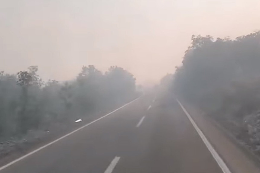 Шумски пожар код Билеће, мјештани помажу у гашењу