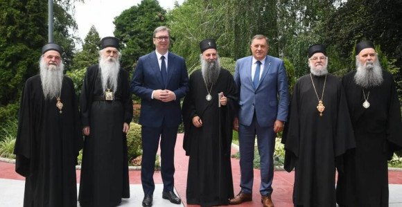 Sastao se Vučić sa patrijarhom i Dodikom u BG