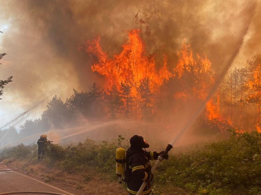 Крас: Шири се пожар, 1.000 ватрогасаца гаси ватру