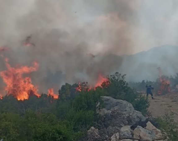 Neum: Buknuo veliki požar, vatra se bliži kućama