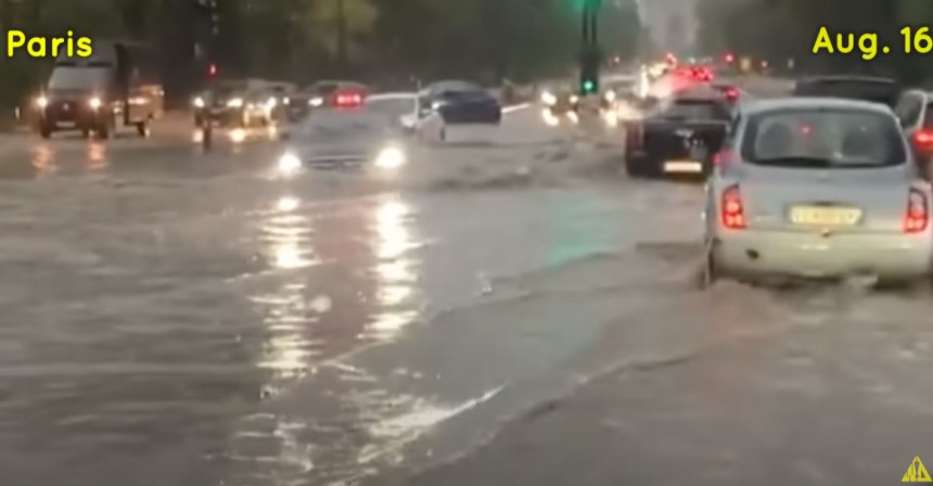 Снажно невријеме погодило Париз, поплављен метро