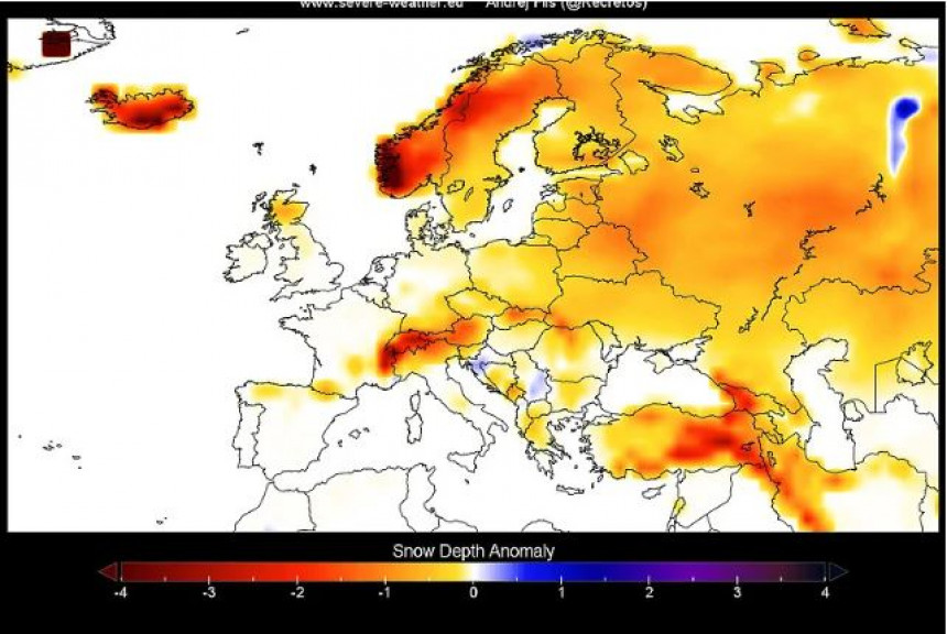 Objavljena prva zimska prognoza za Evropu