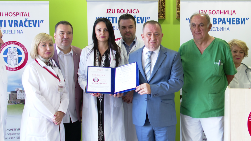 Додијељени сертификати Болници Свети врачеви у Бијељини