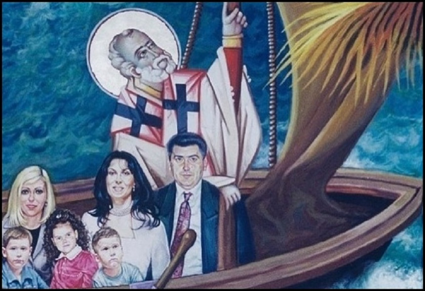 Миленко стигао на фреску са 2 жене и децом из оба брака (ФОТО)