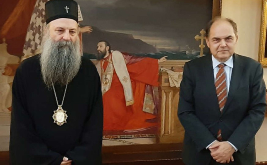 Kristijan Šmit u posjeti Patrijaršiji u Beogradu